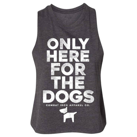 Only Here For The Dogs Women's Crop Top Tank - One Revolver Surfboards