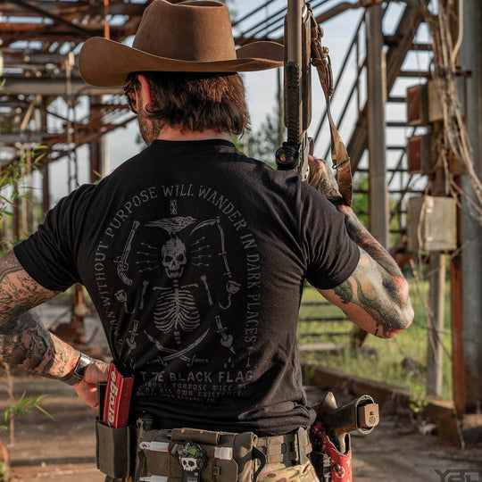 Hoist the Black Flag Skull & Bones Men's T-Shirt - One Revolver Surfboards