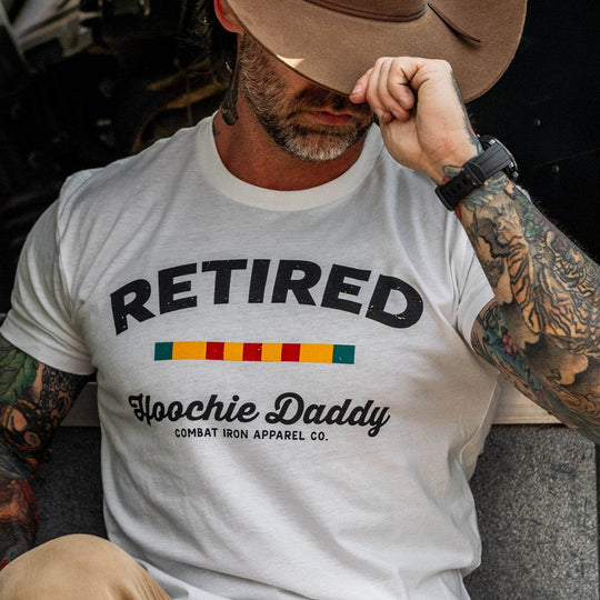Retired Hoochie Daddy Veteran Ribbons Men's T-Shirt - One Revolver Surfboards