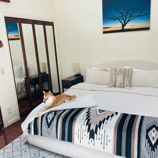 Brown Wool Mexican Blanket - One Revolver Surfboards