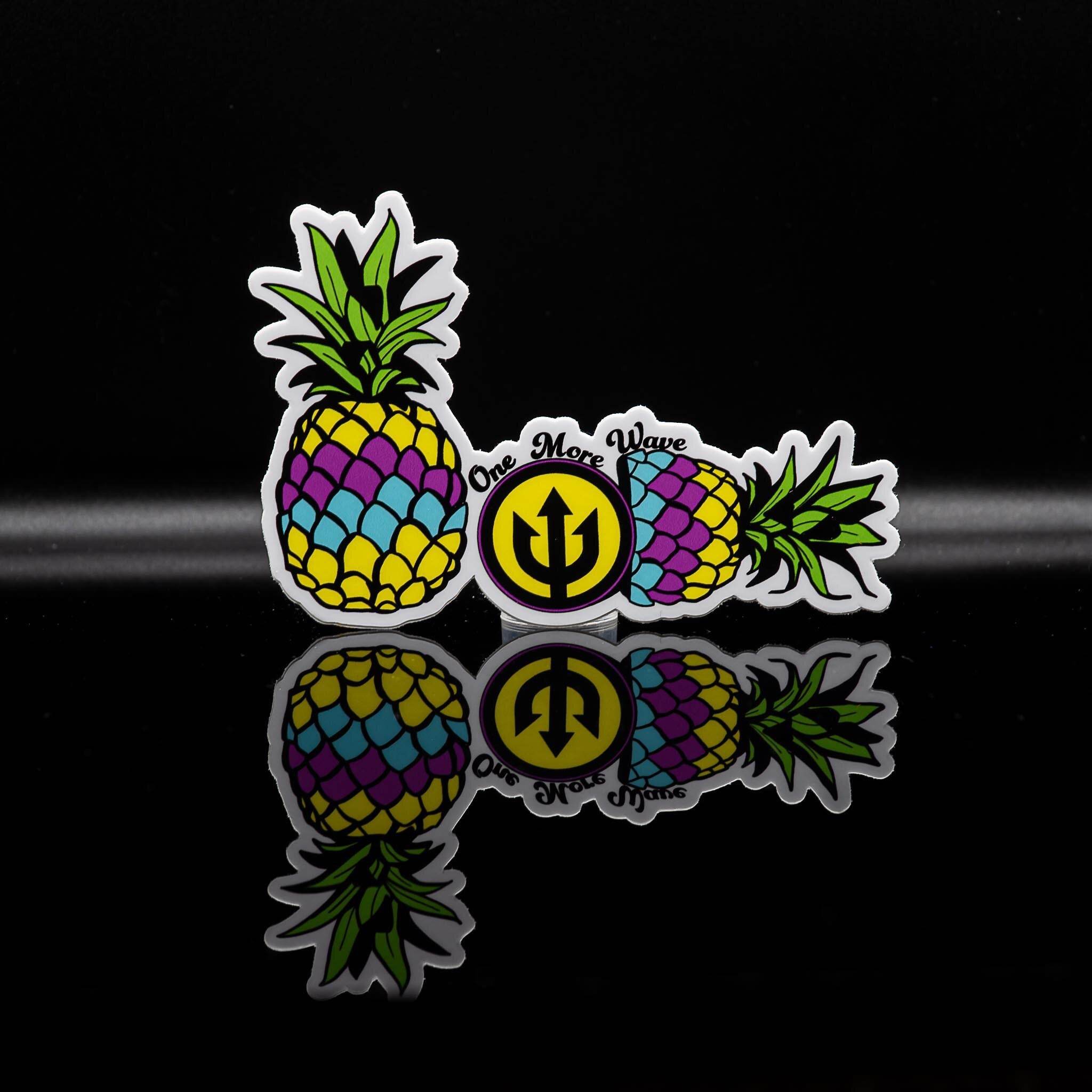 Pineapple Aloha Sticker - One Revolver Surfboards