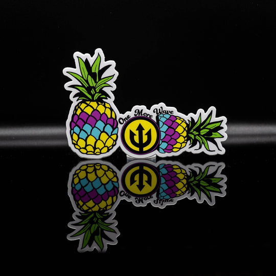 Pineapple Aloha Sticker - One Revolver Surfboards