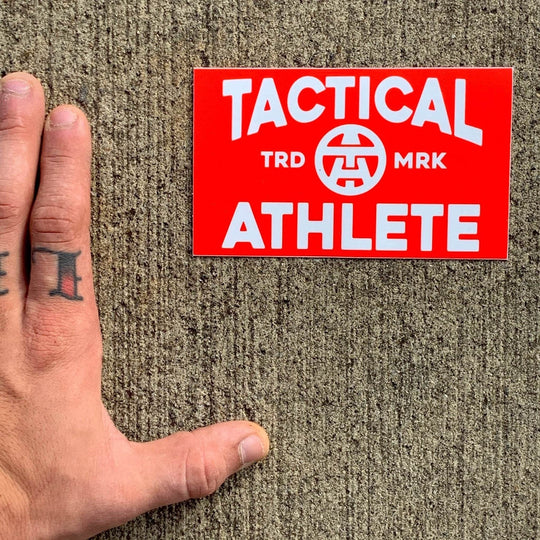 TACTICAL ATHLETE RED DECAL - One Revolver Surfboards