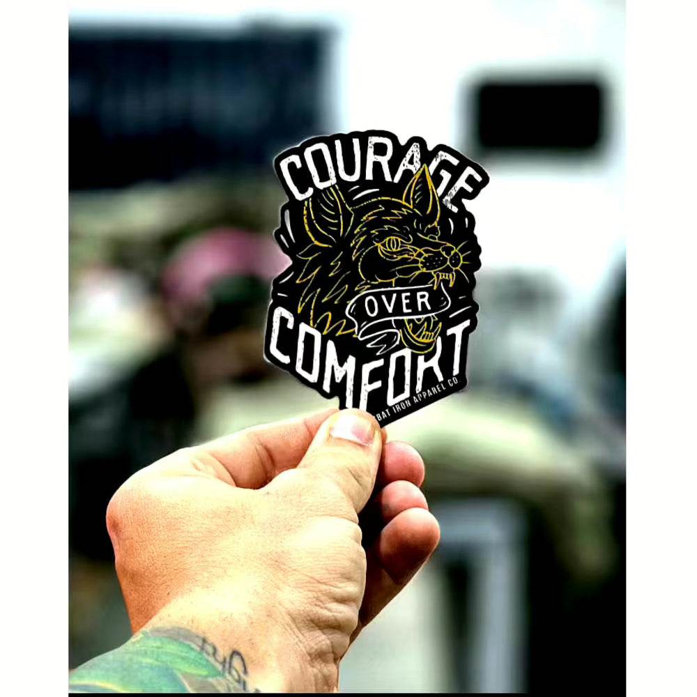 COURAGE OVER COMFORT DECAL - One Revolver Surfboards