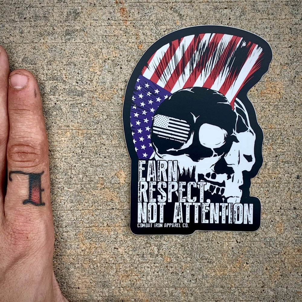 Earn Respect. Not Attention. Decal Sticker - One Revolver Surfboards