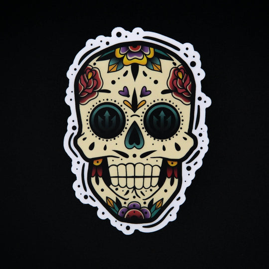 Sugar Skull Sticker - One Revolver Surfboards