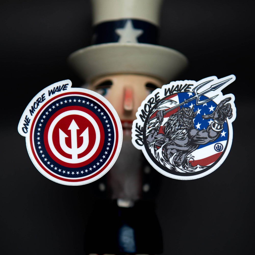 Patriotic Retro Logo Sticker - One Revolver Surfboards