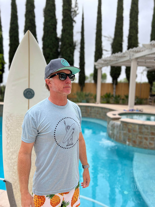 Lady Liberty Surf T-Shirt - One Revolver Surfboards
