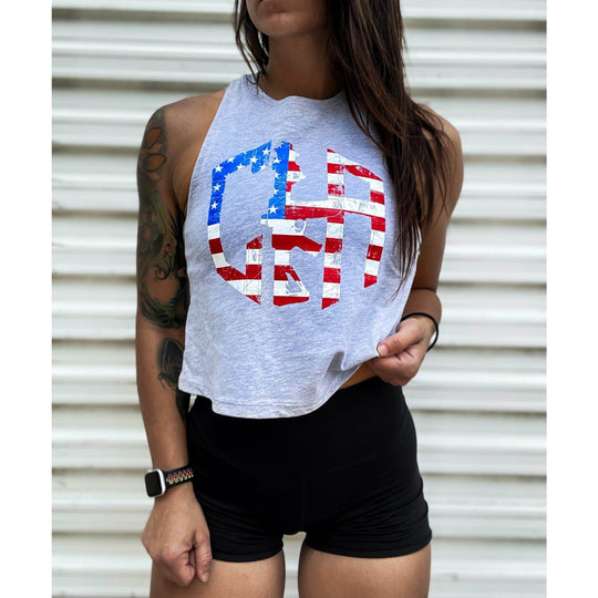 CIA Hex USA Edition Flowy Crop Top - One Revolver Surfboards