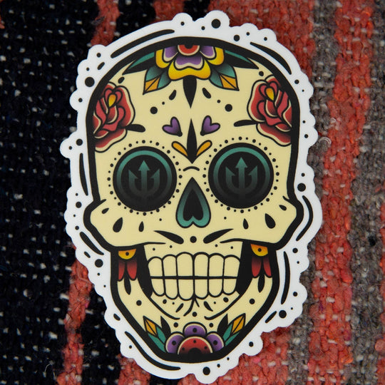 Sugar Skull Sticker - One Revolver Surfboards