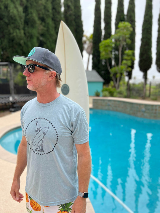Lady Liberty Surf T-Shirt - One Revolver Surfboards