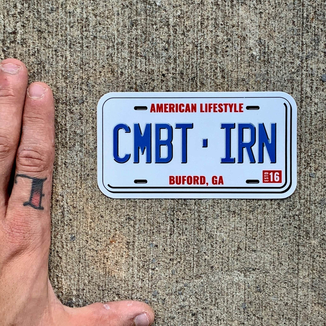 CMBT IRN LICENSE PLATE DECAL - One Revolver Surfboards