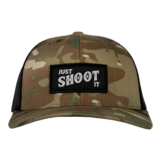 Just Shoot It Patch Snapback Hat - One Revolver Surfboards