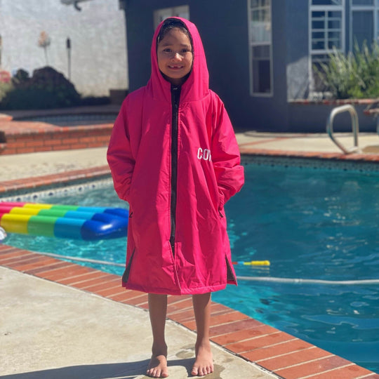 Waterproof Swim Parka (Pink) - One Revolver Surfboards
