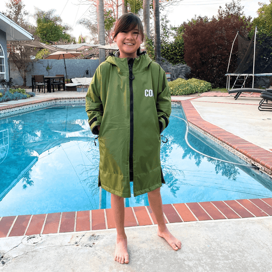 Waterproof Swim Parka (COR Green) - One Revolver Surfboards