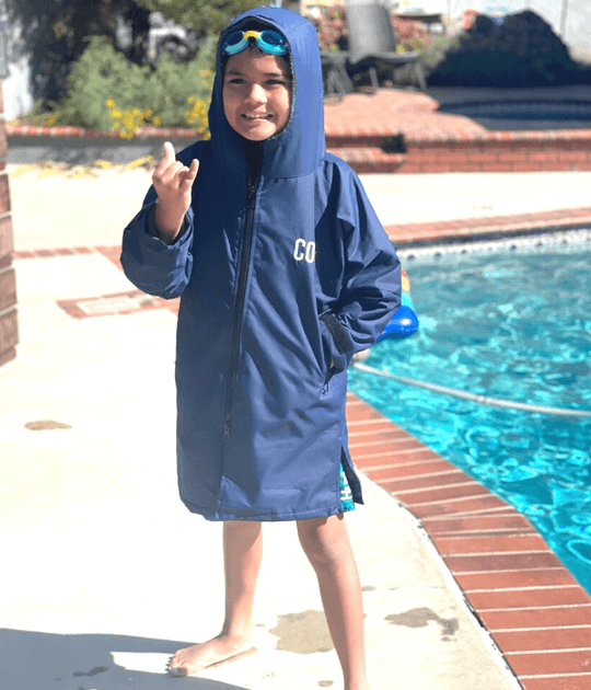 Waterproof Swim Parka (Navy Blue) - One Revolver Surfboards