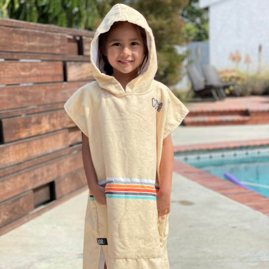 Retro Sand Changing Towel Poncho - Kids (Small) - One Revolver Surfboards