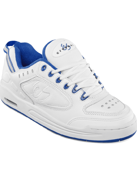 éS The Creager White / Blue Skateboard Shoes - One Revolver Surfboards