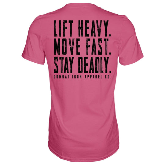 Original Motto: Lift Heavy. Move Fast. Stay Deadly. Men's T-Shirt - One Revolver Surfboards