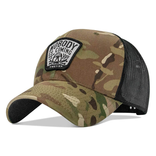 Nobody Is Coming To Save You Skull Patch Snapback Hat - One Revolver Surfboards