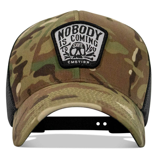 Nobody Is Coming To Save You Skull Patch Snapback Hat - One Revolver Surfboards