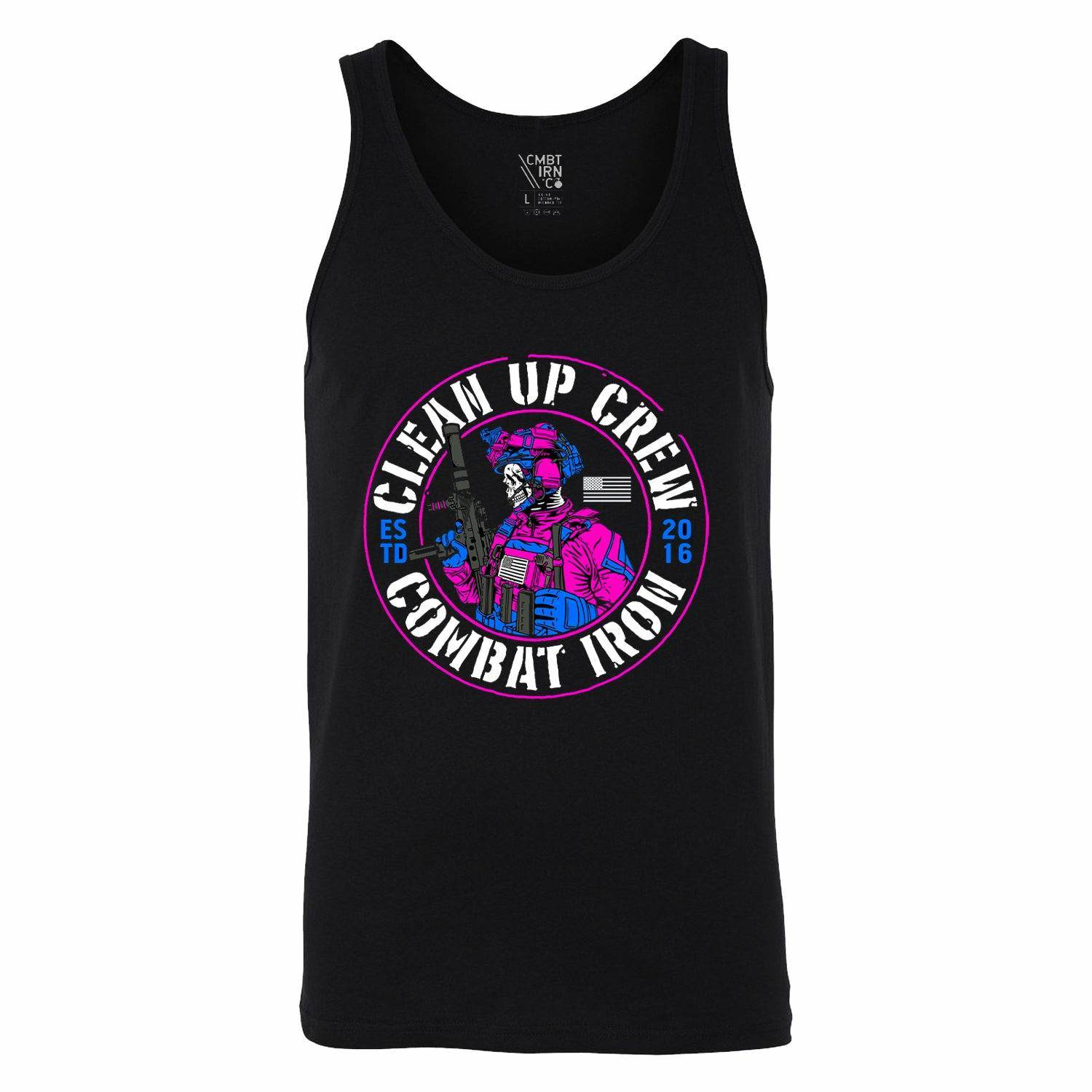 Clean Up Crew Operator Skull Men's Tank - One Revolver Surfboards