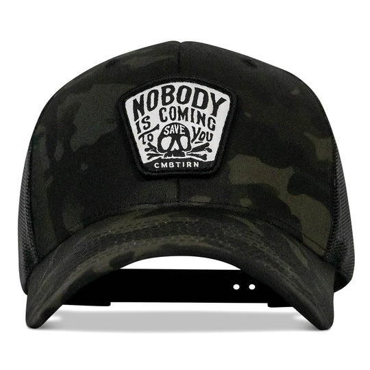 Nobody Is Coming To Save You Skull Patch Snapback Hat - One Revolver Surfboards