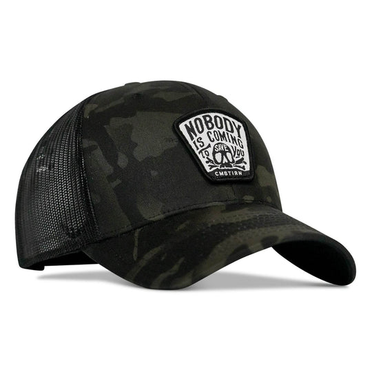 Nobody Is Coming To Save You Skull Patch Snapback Hat - One Revolver Surfboards
