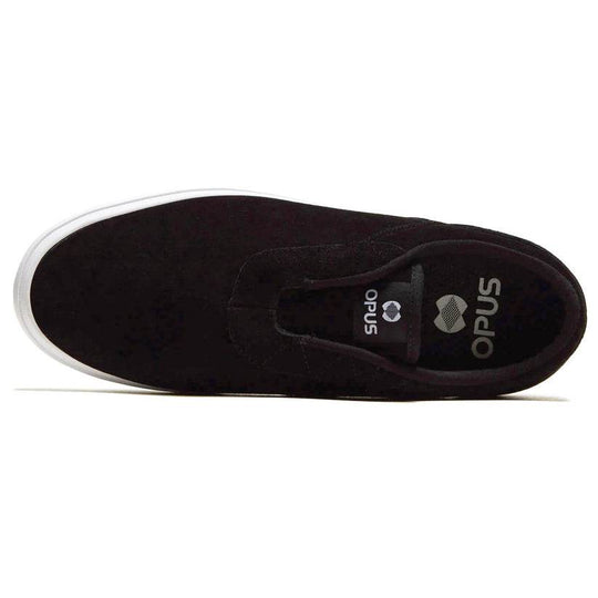 OPUS HONEY SLIP BLACK SUEDE/WHITE SKATEBOARD SHOES - One Revolver Surfboards