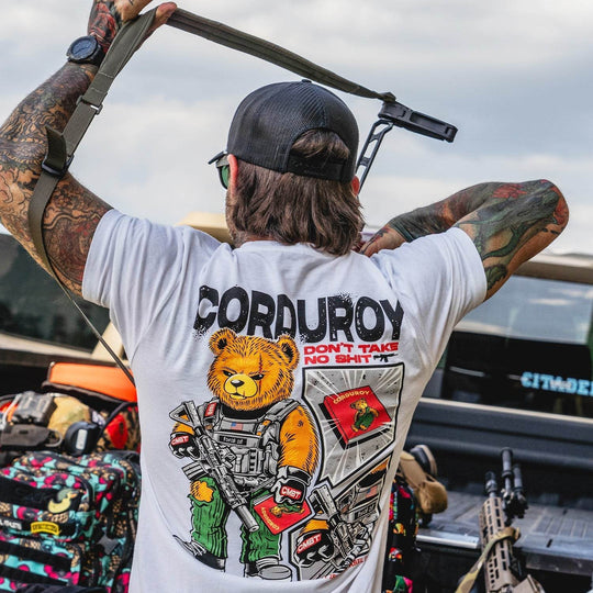 Corduroy The Bear - Don't Take No Sh*t Men's T-shirt - One Revolver Surfboards