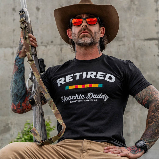Retired Hoochie Daddy Veteran Ribbons Men's T-Shirt - One Revolver Surfboards