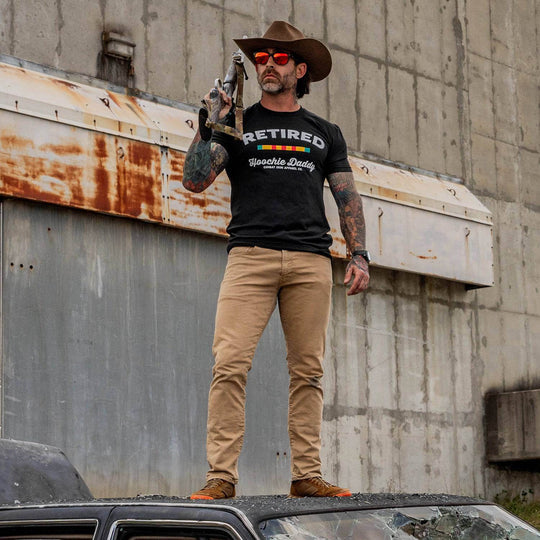 Retired Hoochie Daddy Veteran Ribbons Men's T-Shirt - One Revolver Surfboards