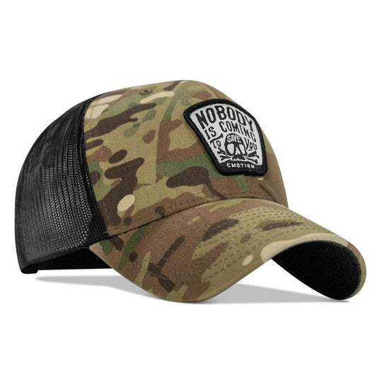 Nobody Is Coming To Save You Skull Patch Snapback Hat - One Revolver Surfboards