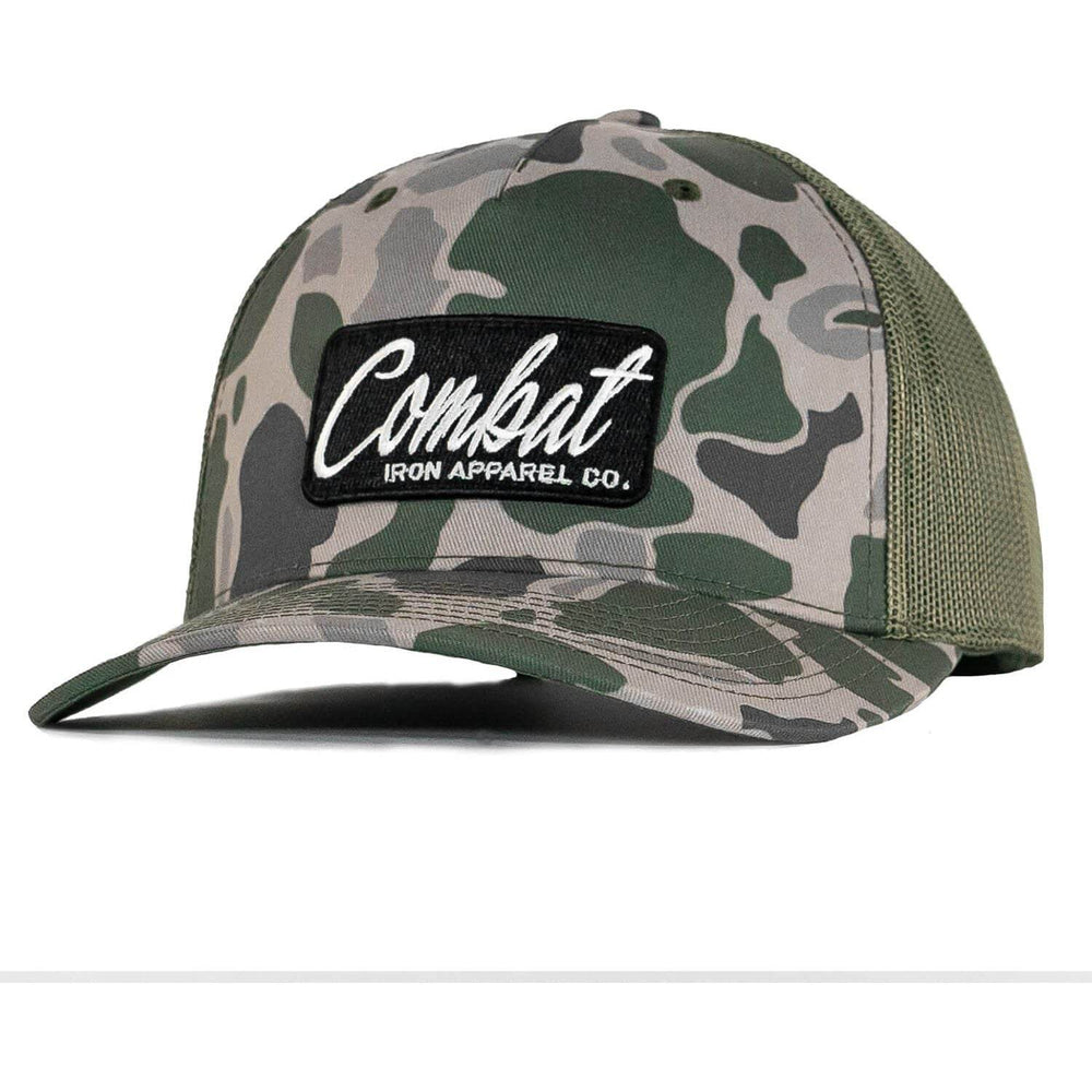 Combat Script Patch Mid-Profile Mesh Snapback Hat - One Revolver Surfboards