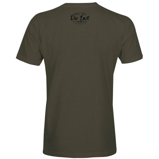 Shoot First. Die Last. Tactical Athlete Club Men's T-Shirt - One Revolver Surfboards
