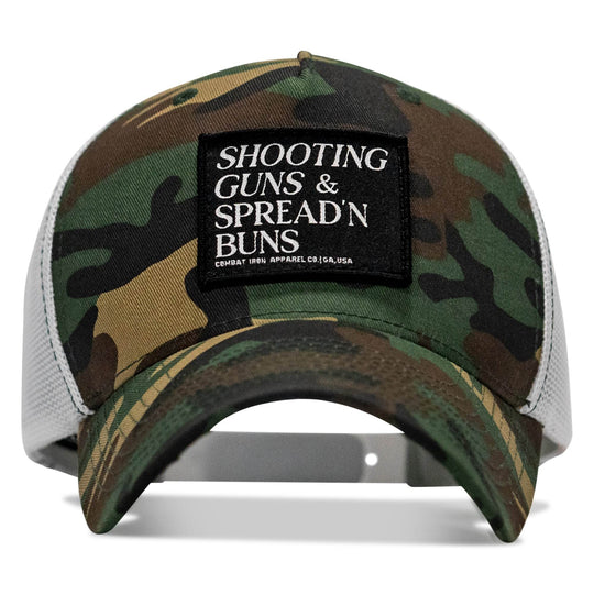 Shooting Guns & Spread'n Buns Patch Snapback Hat - One Revolver Surfboards