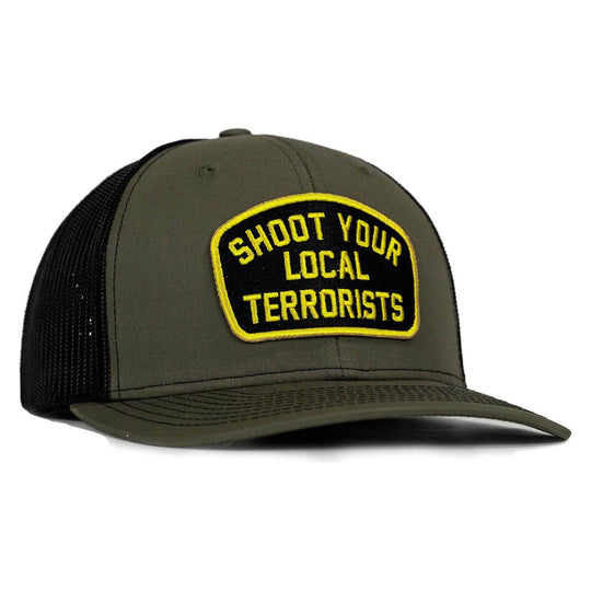 Shoot Your Local Terrorists Patch Snapback Hat - One Revolver Surfboards