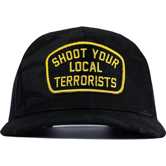 Shoot Your Local Terrorists Patch Snapback Hat - One Revolver Surfboards