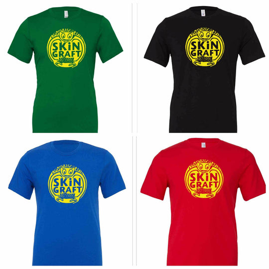 SKiN GRAFT Records “Logo” T-Shirt w/ Yellow INK - One Revolver Surfboards