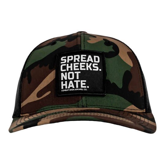 SPREAD CHEEKS. NOT HATE. Patch Snapback HAT - One Revolver Surfboards