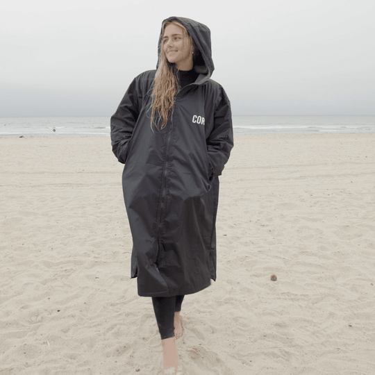 Waterproof Swim Parka | XS-XL (Black) - One Revolver Surfboards