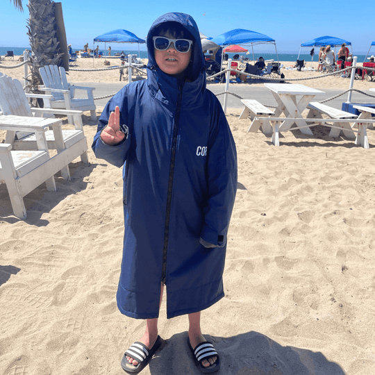 Waterproof Swim Parka (Navy Blue) - One Revolver Surfboards