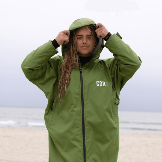 Waterproof Swim Parka (COR Green) - One Revolver Surfboards