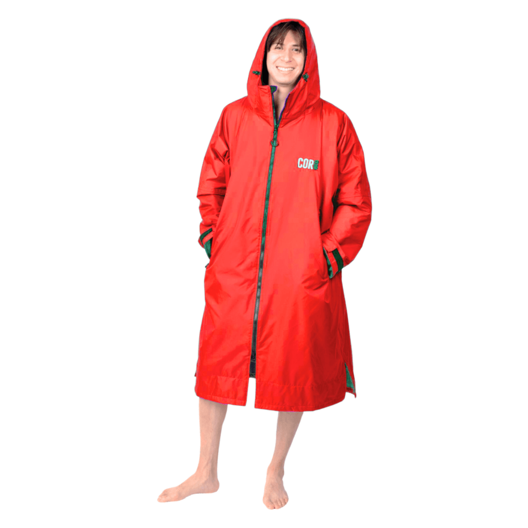 Waterproof Swim Parka (Red) - One Revolver Surfboards
