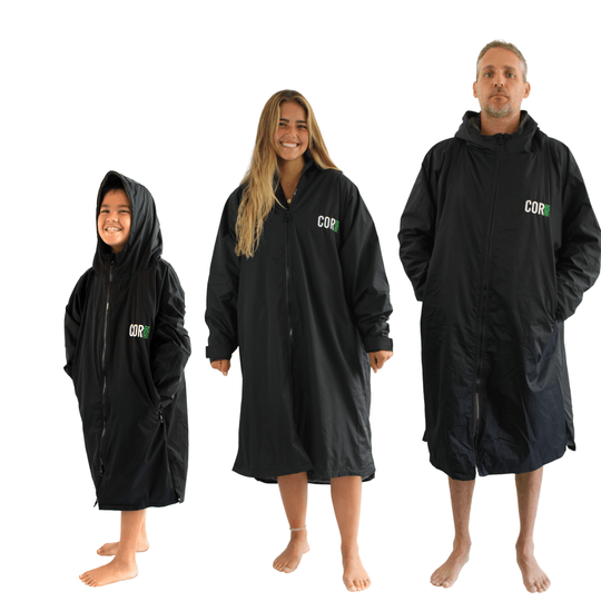 Waterproof Swim Parka | XS-XL (Black) - One Revolver Surfboards