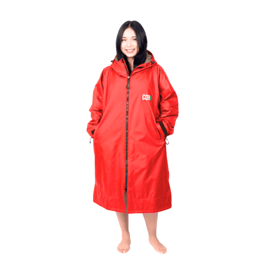 Waterproof Swim Parka (Red) - One Revolver Surfboards
