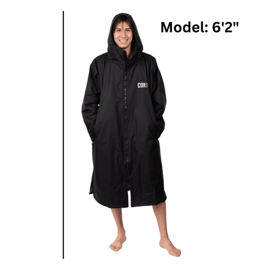 Waterproof Swim Parka | XS-XL (Black) - One Revolver Surfboards