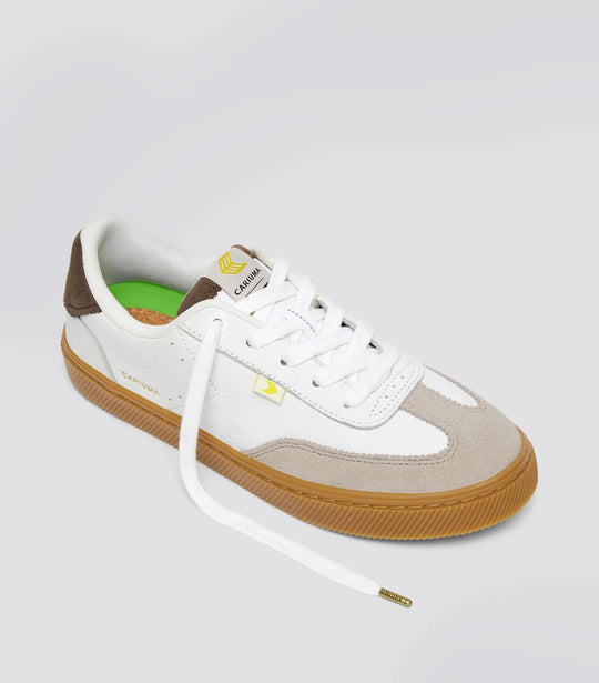 TOCA Pebbled Leather Gum White Suede Plaza Taupe Dark Khaki