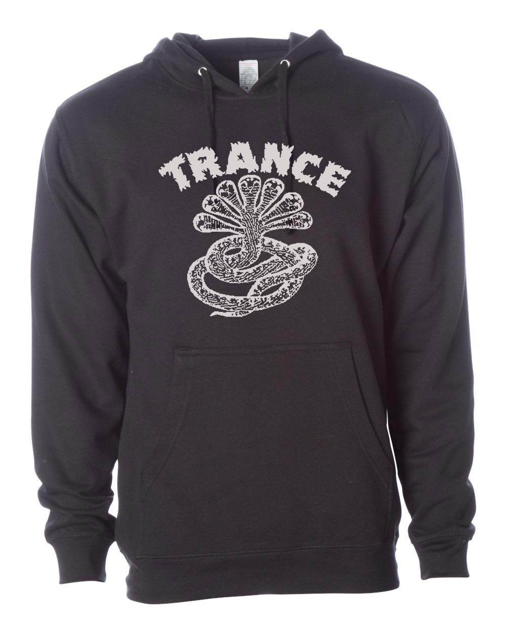 Trance Syndicate Silver Ink Large Front Logo Pull-Over Hooded Sweatshirt - One Revolver Surfboards