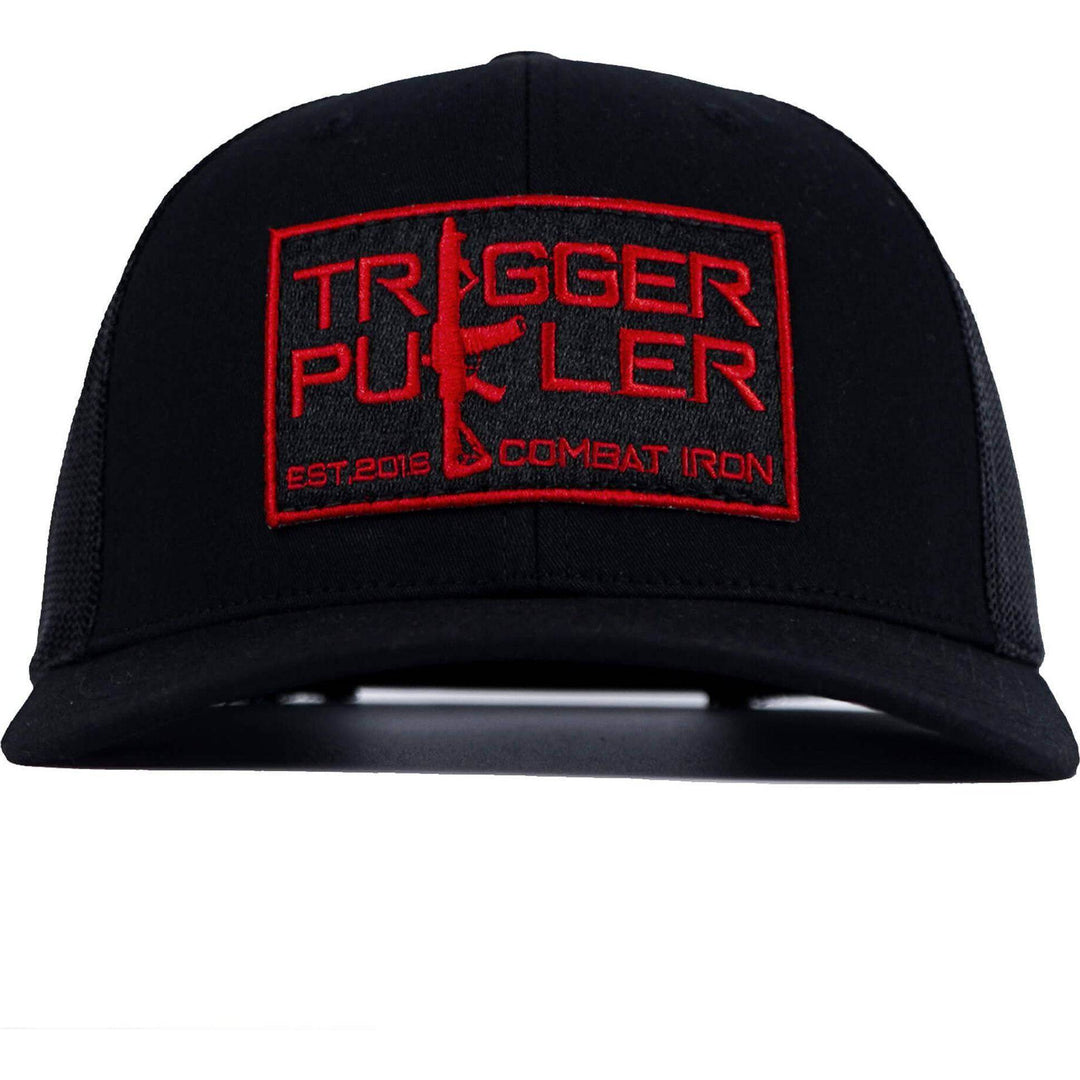 Trigger Puller Red Patch Mid-Profile Mesh Snapback Hat - One Revolver Surfboards
